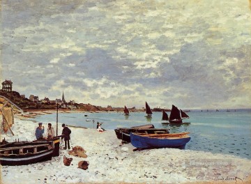  Saint Pintura - La playa de Sainte Adresse Claude Monet